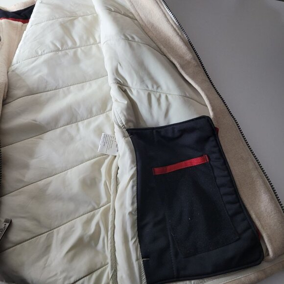 Woolrich Jacket Womens Small Quilted Full Zip Pockets Vanilla Heather 15601 - Picture 8 of 11